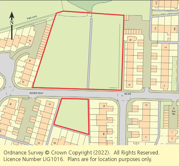 Lot: 84 - LAND WITH PLANNING FOR EIGHTEEN NEW HOMES -